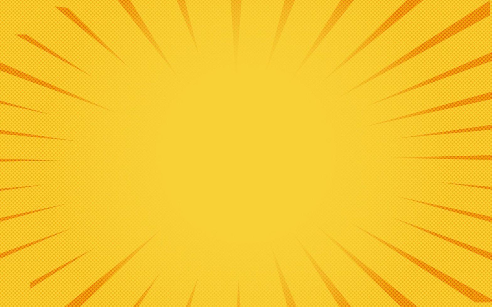 vector retro de fondo cómico amarillo