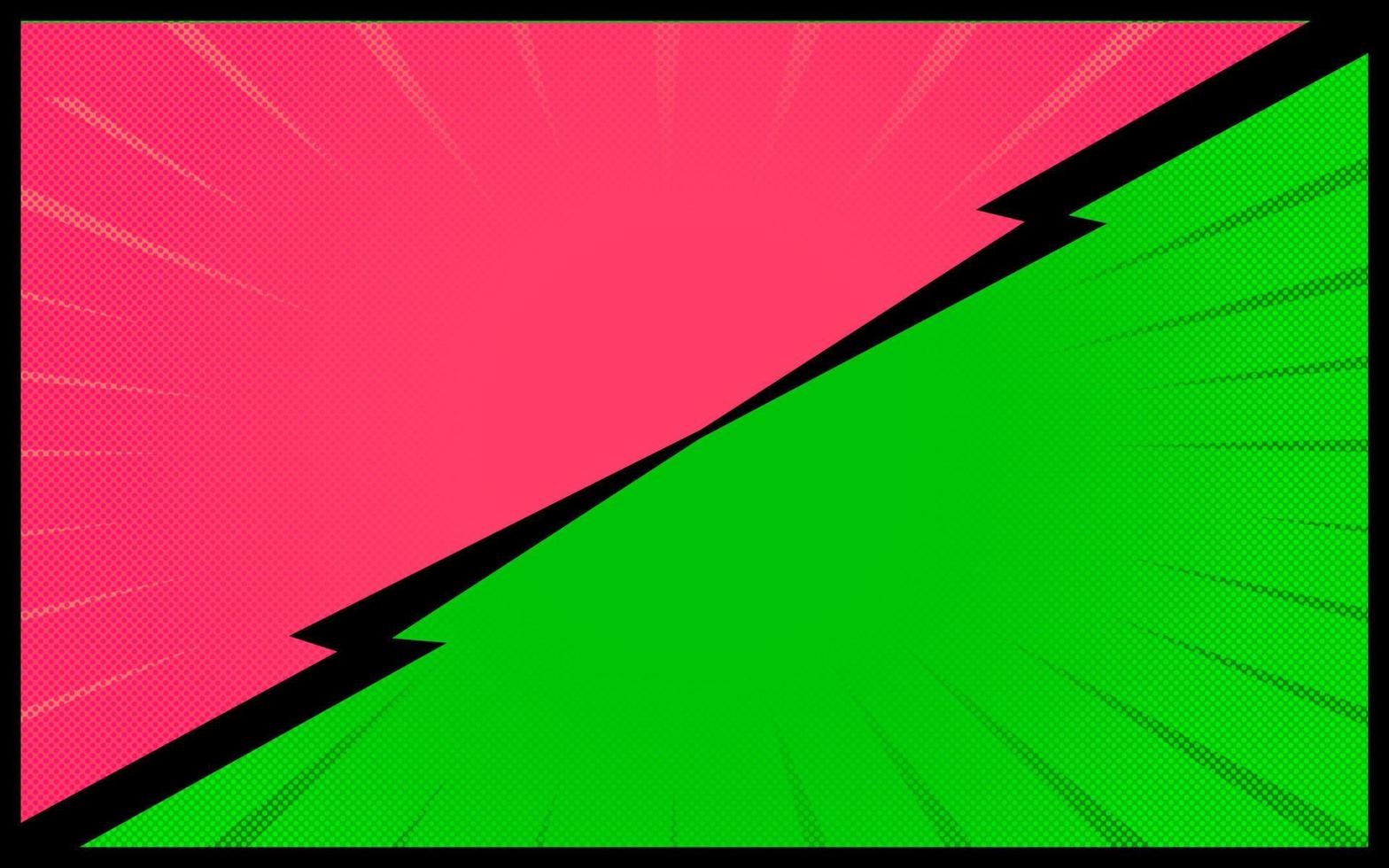 vector retro de fondo cómico verde y rosa