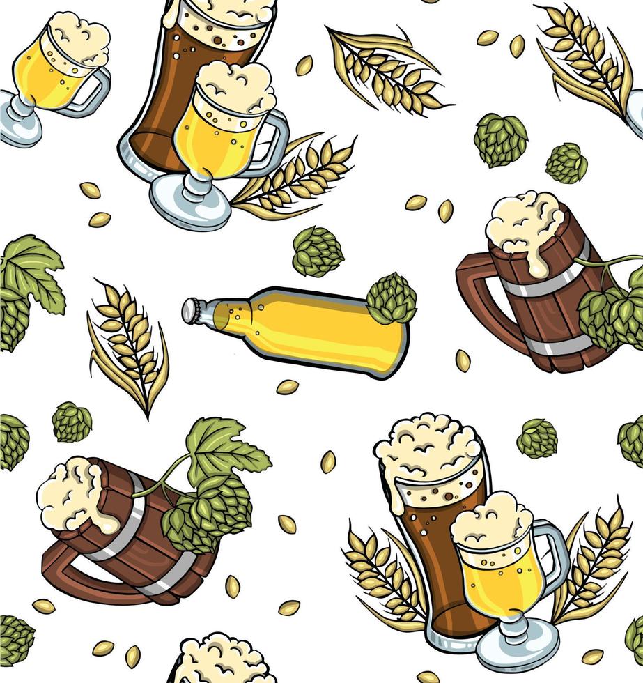 textile ornament beer seamless pattern memphis style outline line bundle set background download. vector