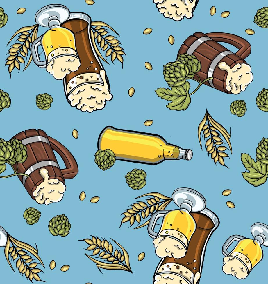 textile ornament beer seamless pattern memphis style outline line bundle set background download. vector