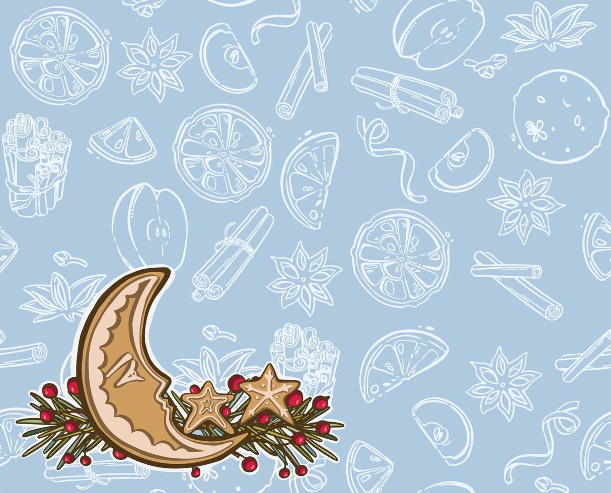 adornos decorativos navideños, set. cono de abeto vector