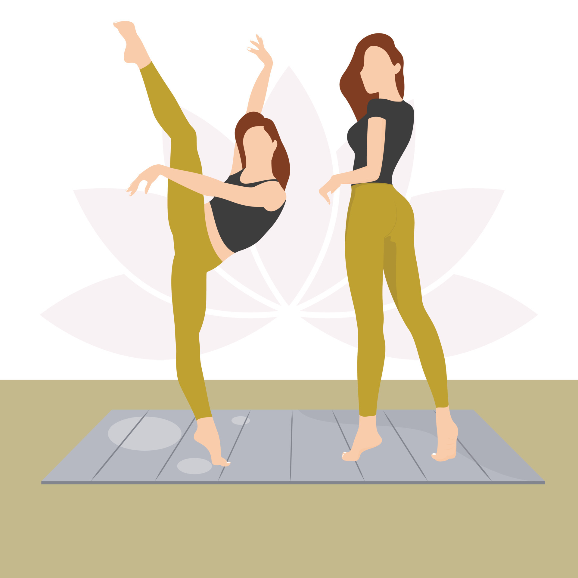 Advanced yoga poses. Young woman practicing Yoga pose. Woman workout  fitness, aerobic and exercises. 15159954 Vector Art at Vecteezy