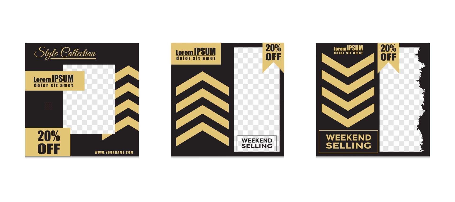 social media post template vector