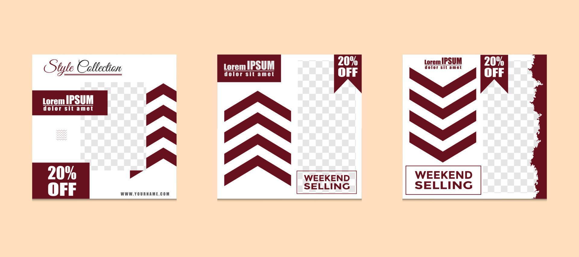 social media post template vector