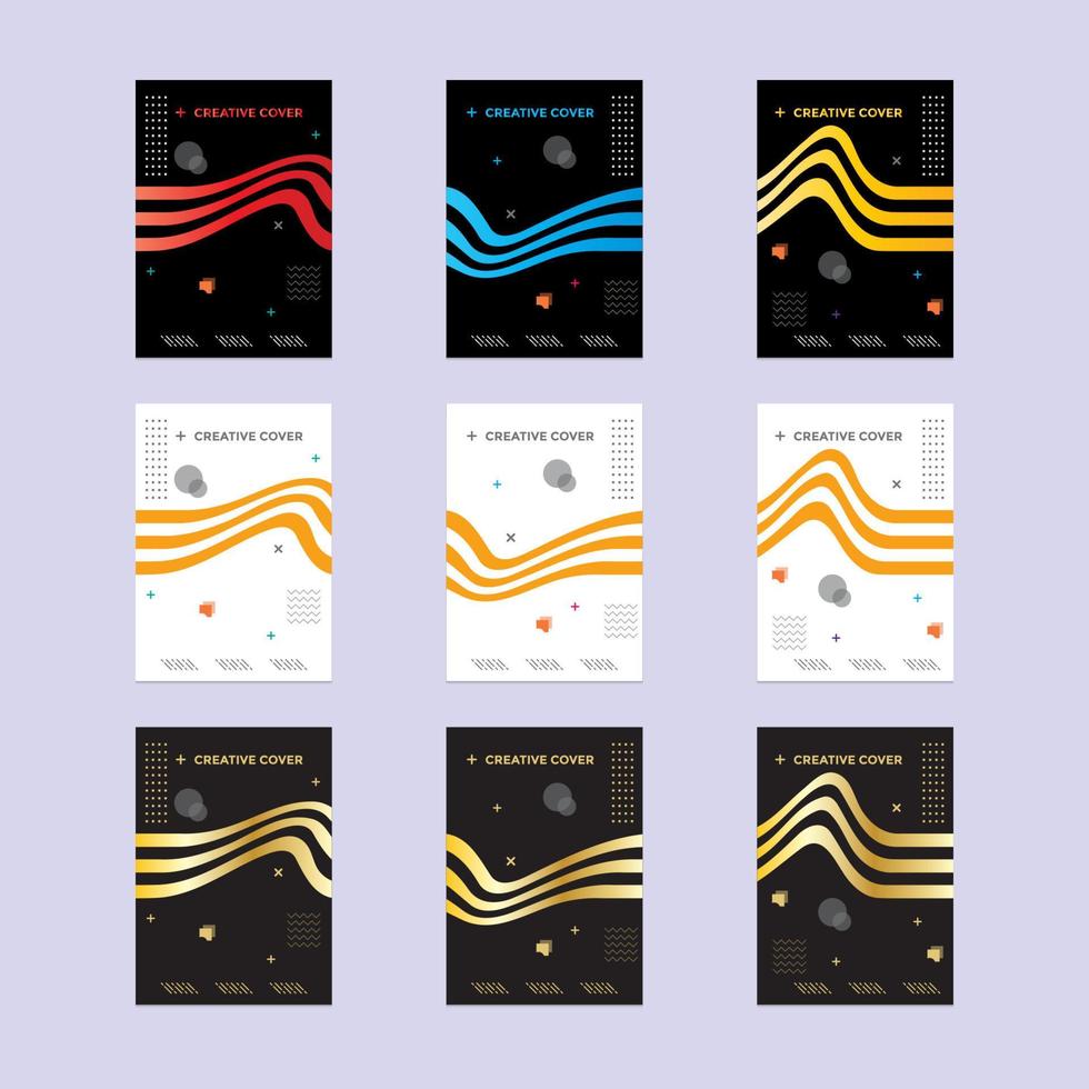 geometric cover design vector