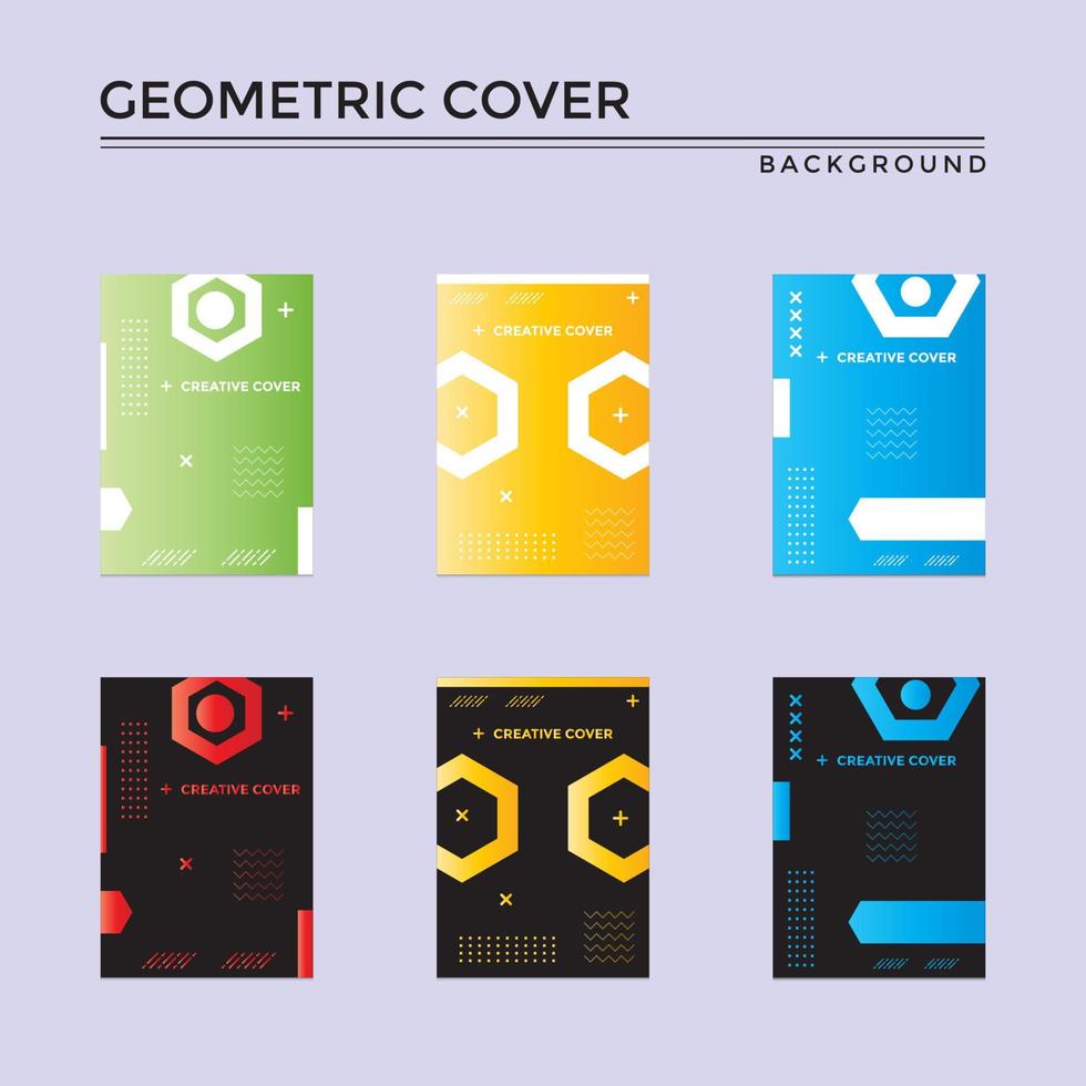 geometric cover design vector