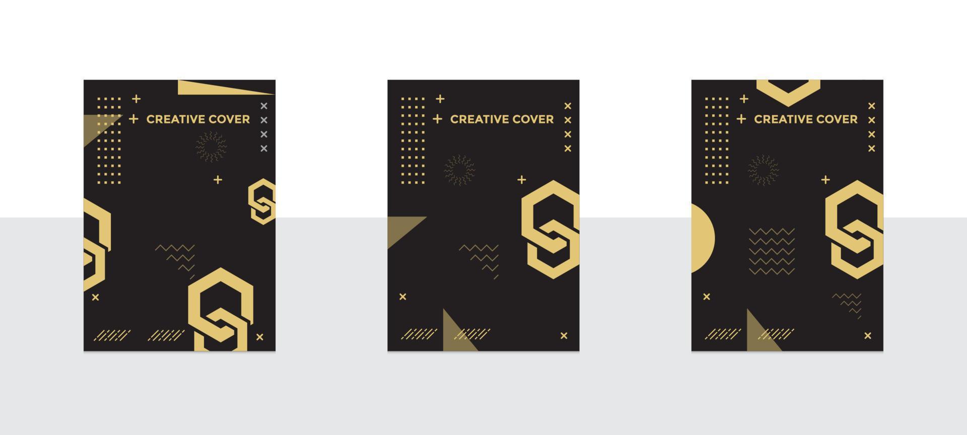 geometric cover design vector