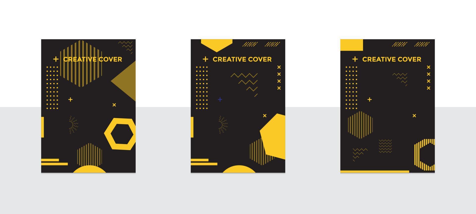 geometric cover design vector