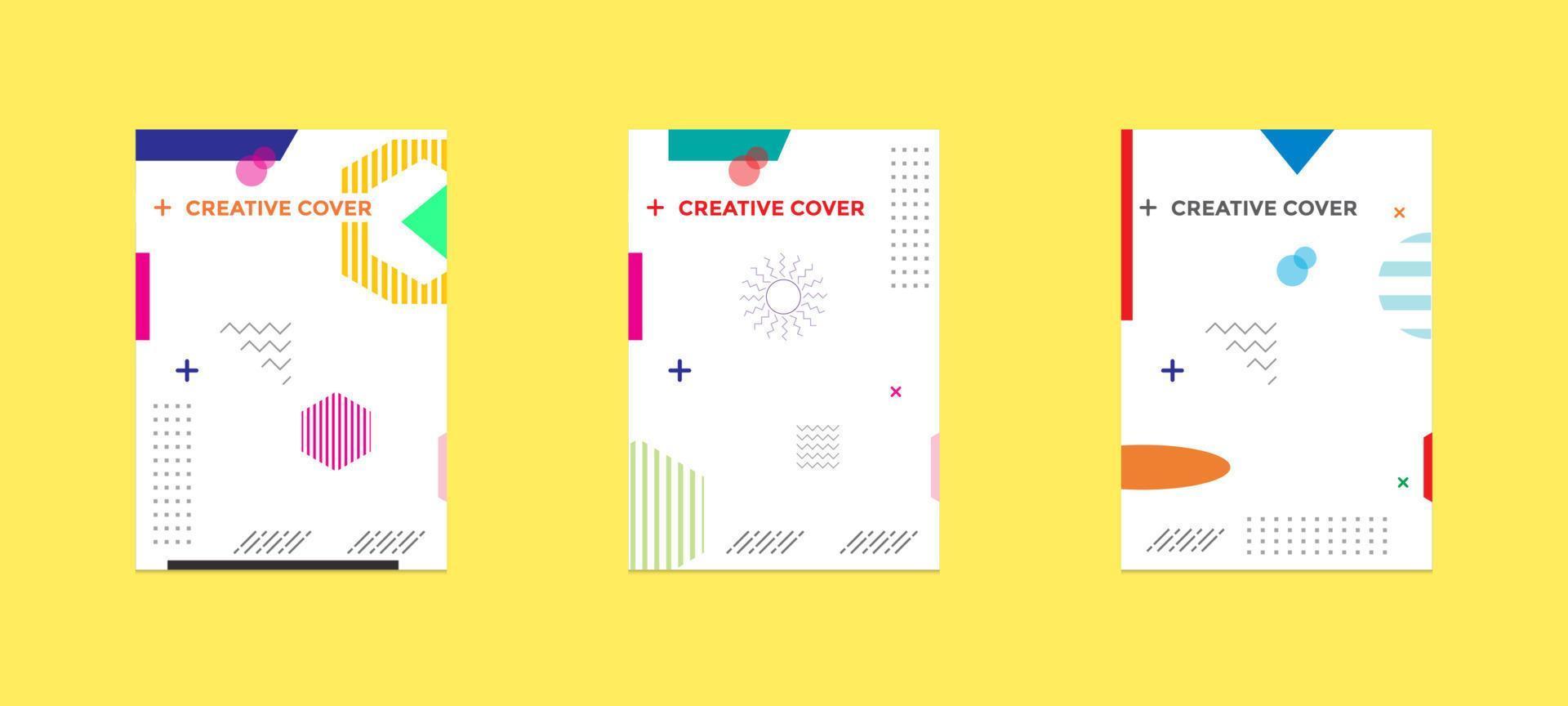 geometric cover design vector