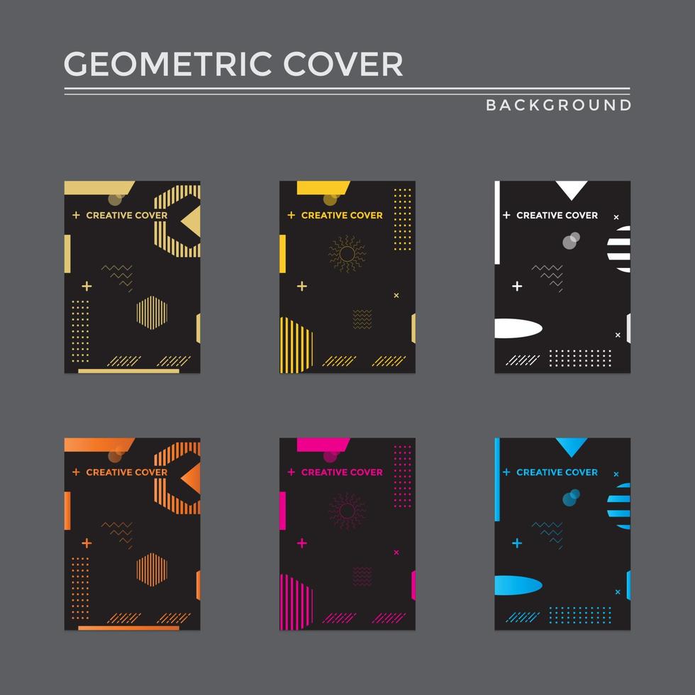 geometric cover design vector