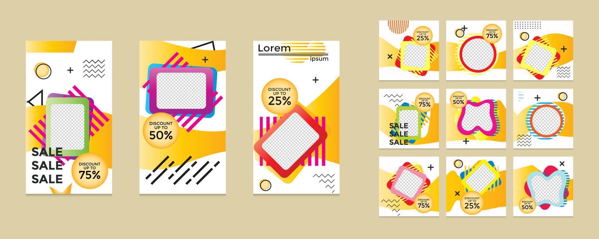 social media post template vector