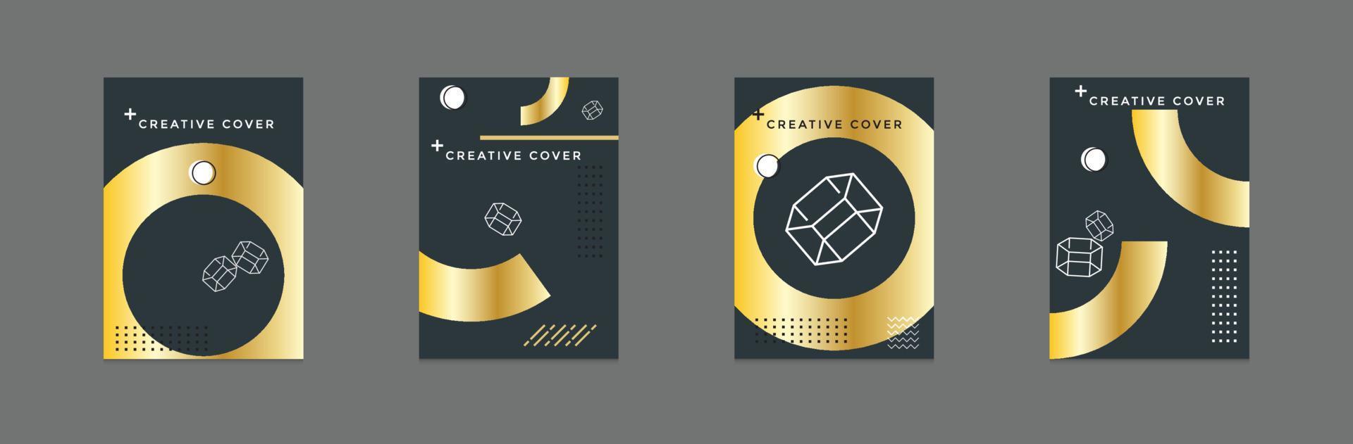 Modern book cover design vector