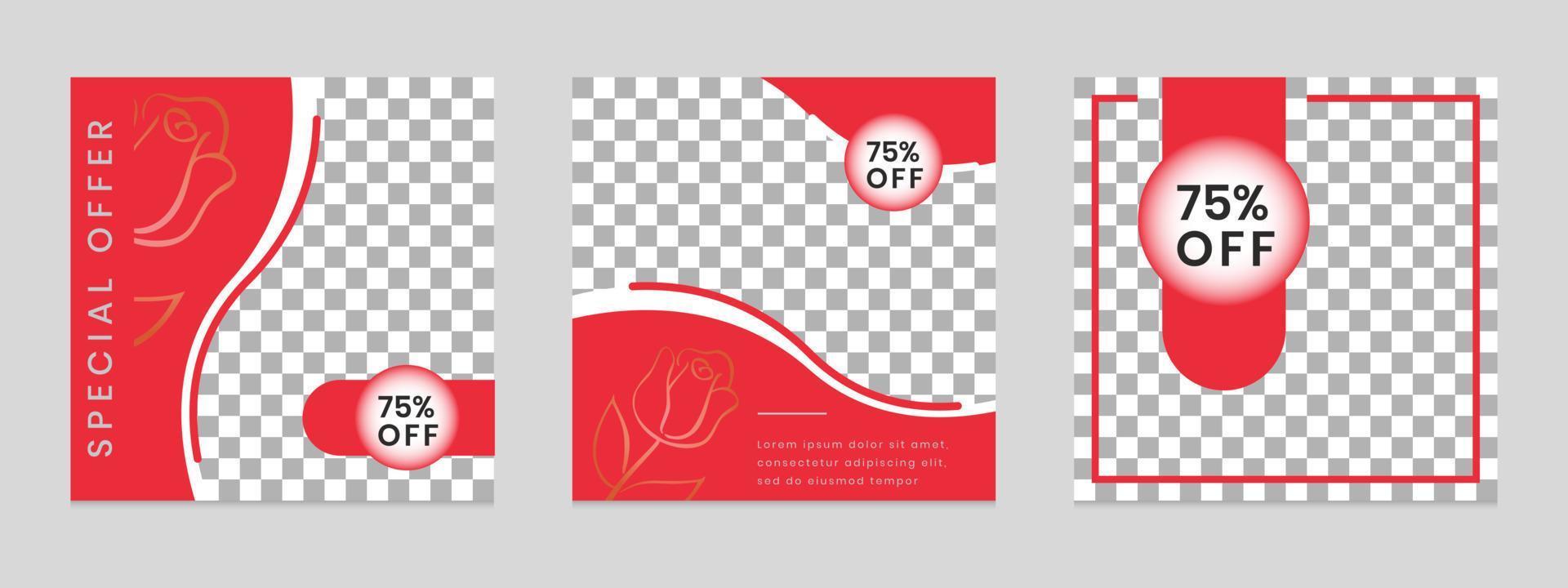 social media post template vector