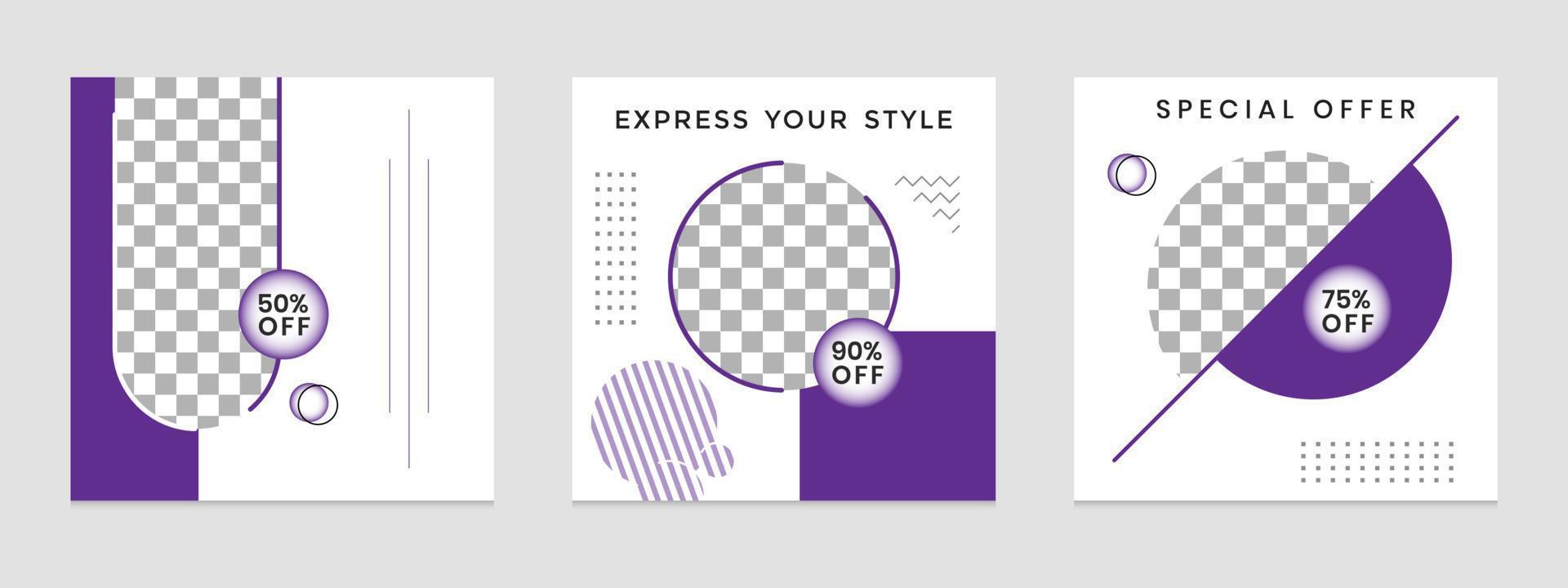 social media post template vector