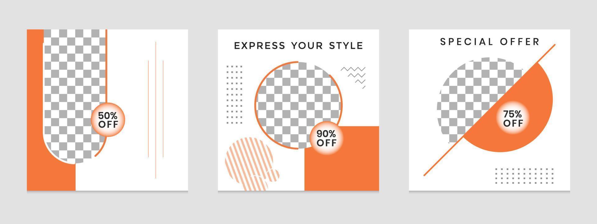 social media post template vector