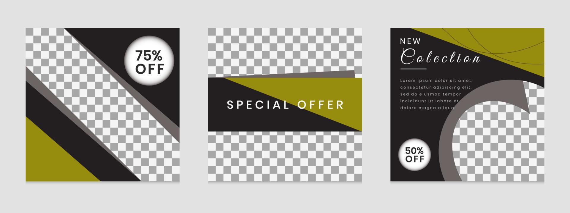 social media post template vector