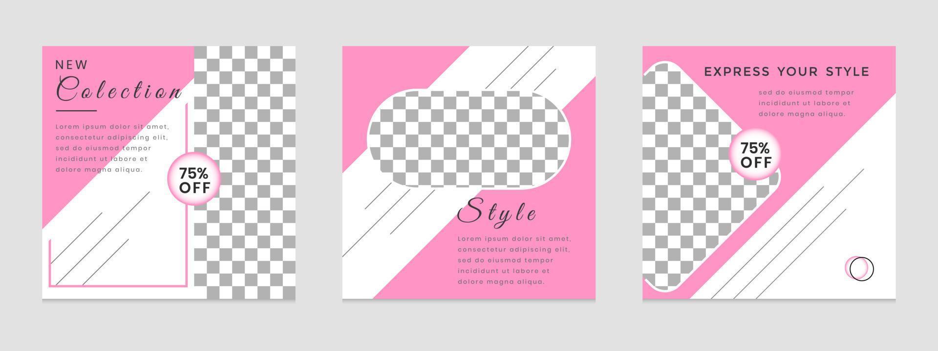 social media post template vector