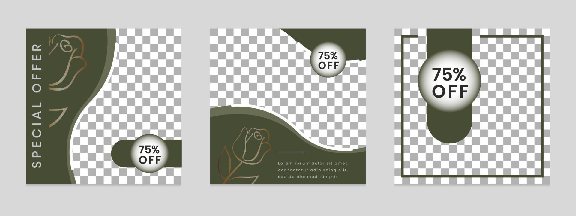 social media post template vector