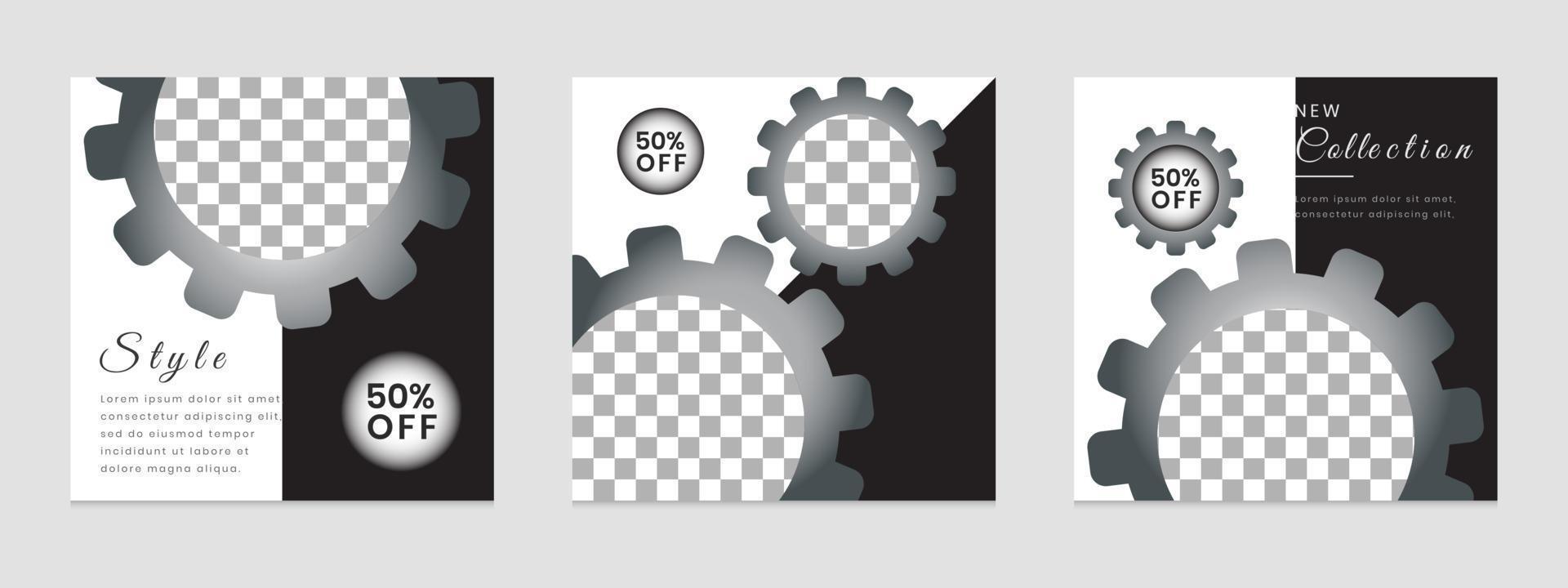 social media post template vector