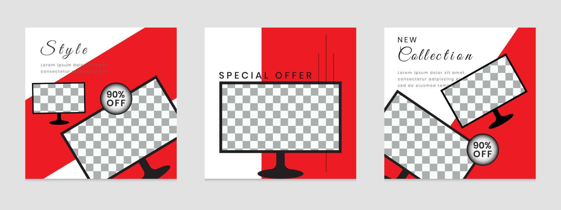 social media post template vector