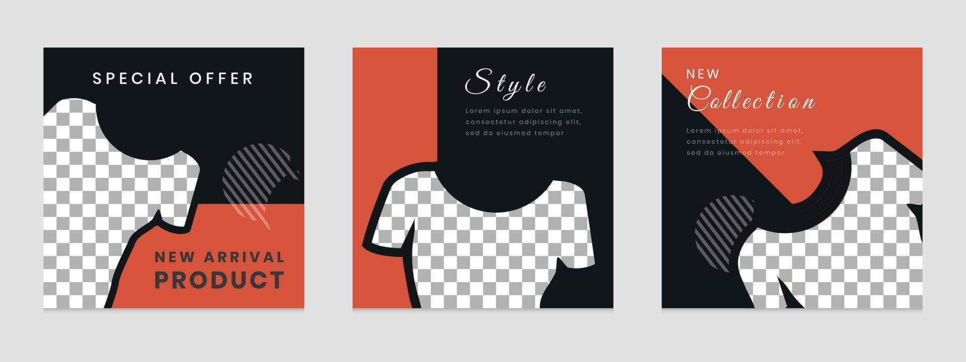 social media post template vector