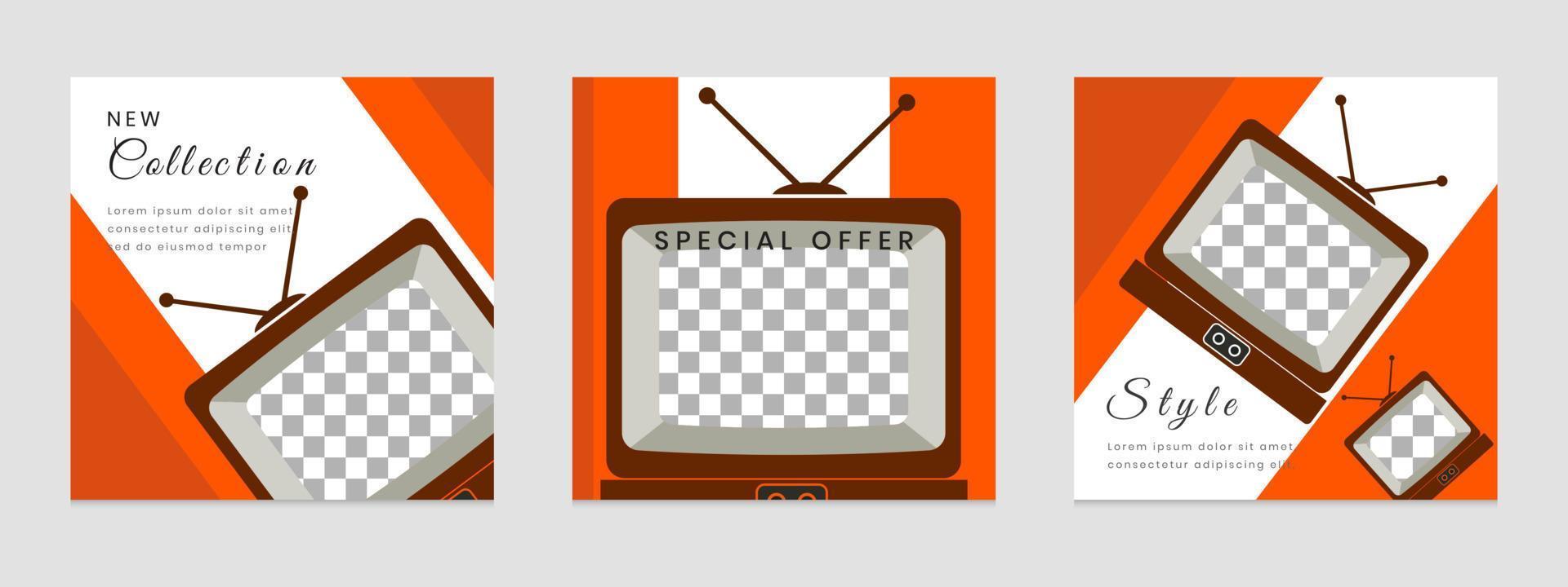social media post template vector