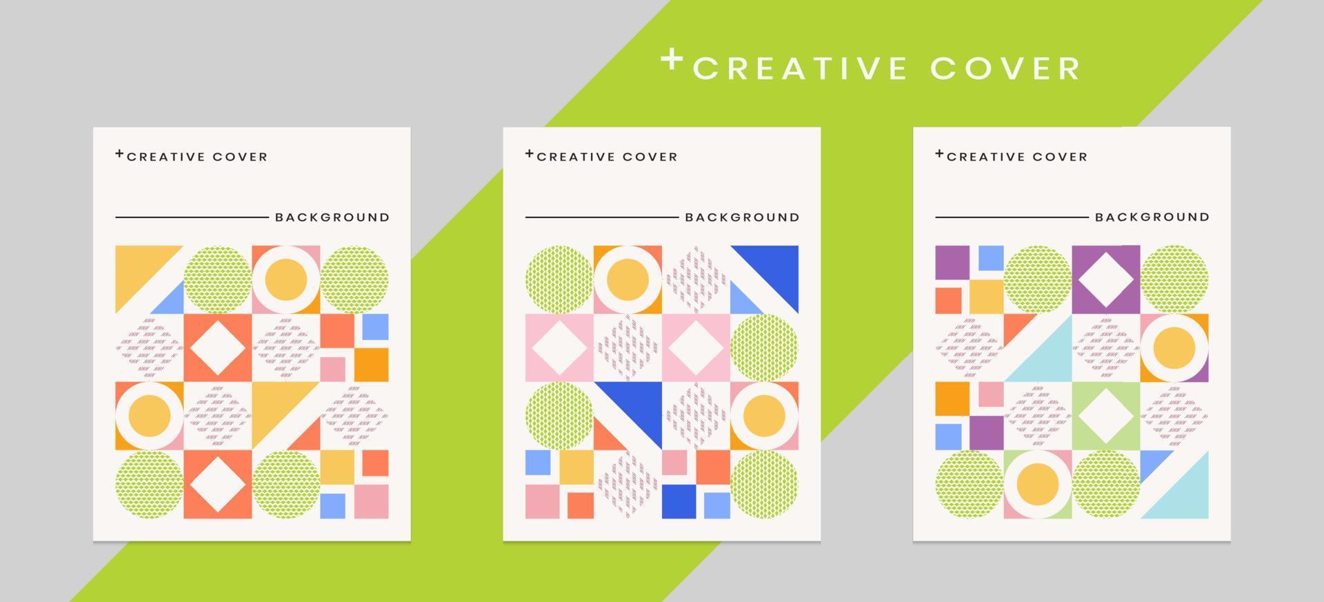 Creative cover design in geometric style. minimal. can be used for backgrounds, layouts, bauhaus art, frames, banners, posters, leaflets, web templates. vector