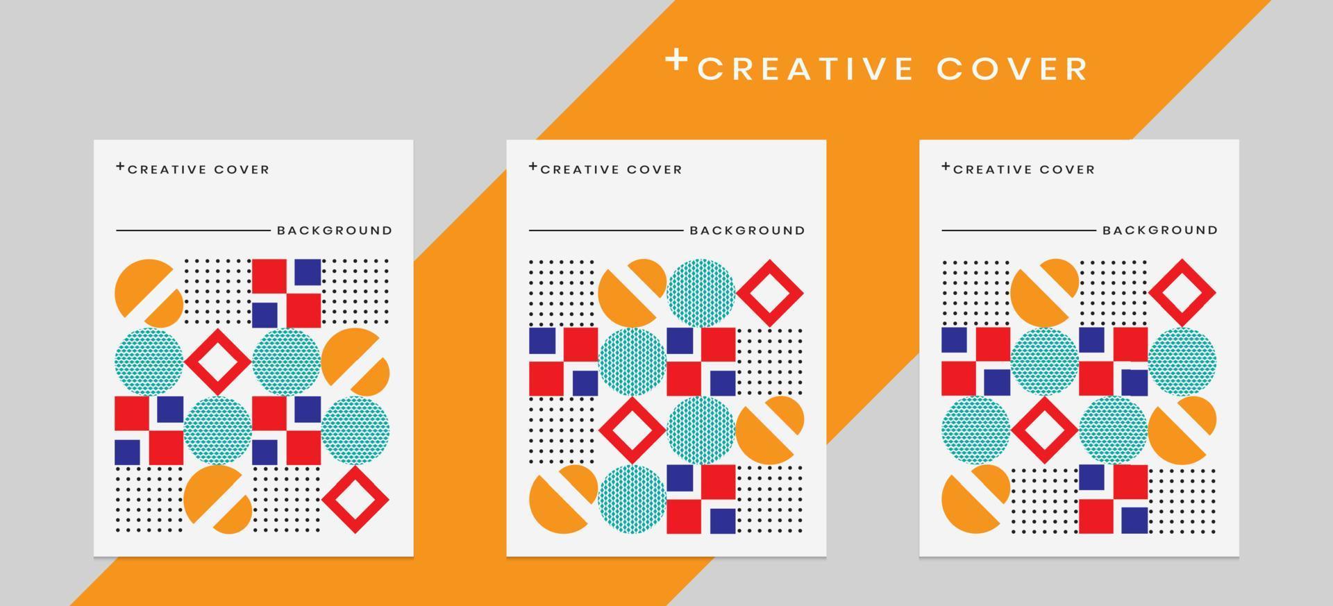Creative cover design in geometric style. minimal. can be used for backgrounds, layouts, bauhaus art, frames, banners, posters, leaflets, web templates. vector