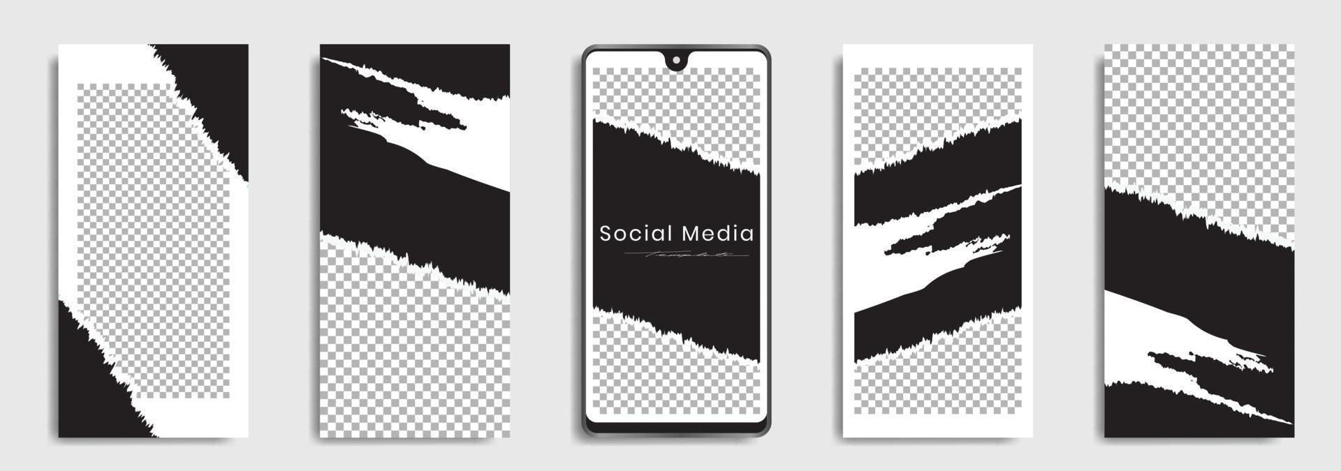 Editable social media post templates or Facebook, Instagram story collections and post frame, layout designs, Mockup for marketing promotions, covers, banners, backgrounds, square puzzles, vector