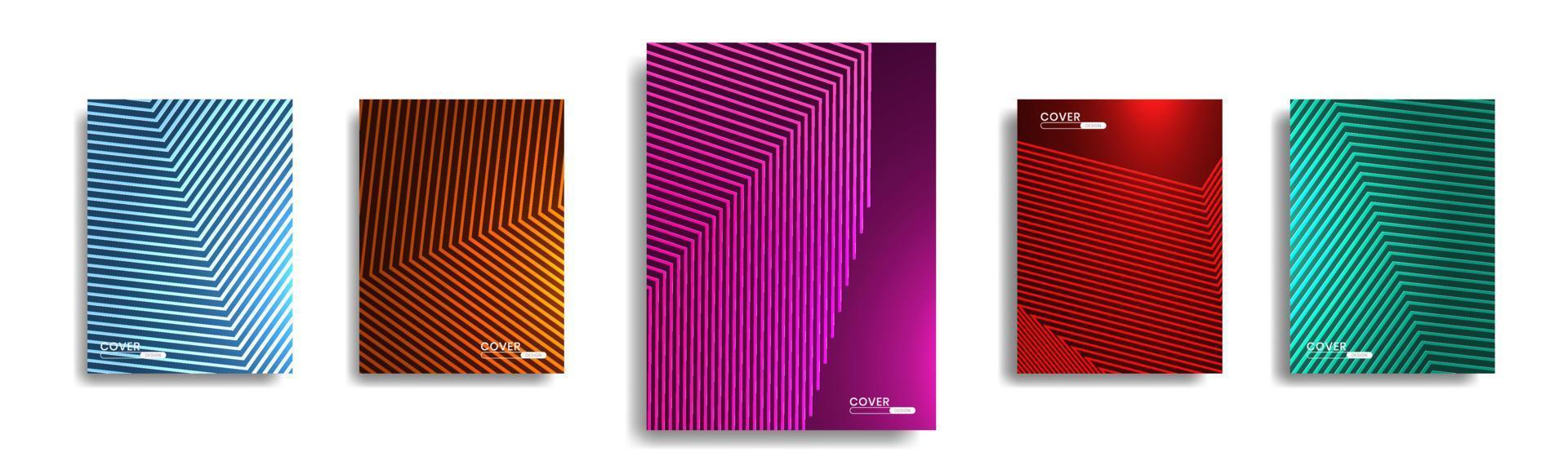 Simple Modern Cover Template Design. Collection of Minimal Geometric patterns for Presentations, Magazines, Flyers, Annual Reports, Posters and Business Cards. vector