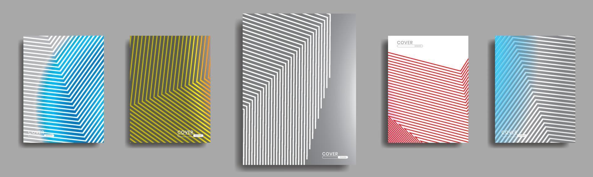 Simple Modern Cover Template Design. Collection of Minimal Geometric patterns for Presentations, Magazines, Flyers, Annual Reports, Posters and Business Cards. vector