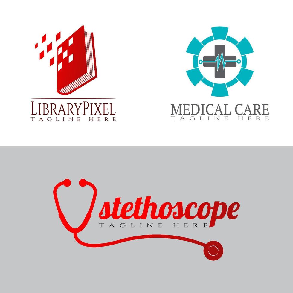 icono o logotipo de atención médica para aplicaciones o sitios web vector