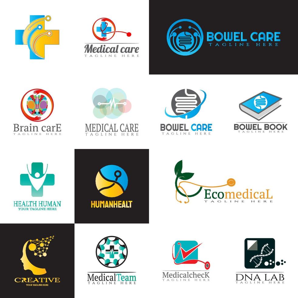 icono o logotipo de atención médica para aplicaciones o sitios web vector