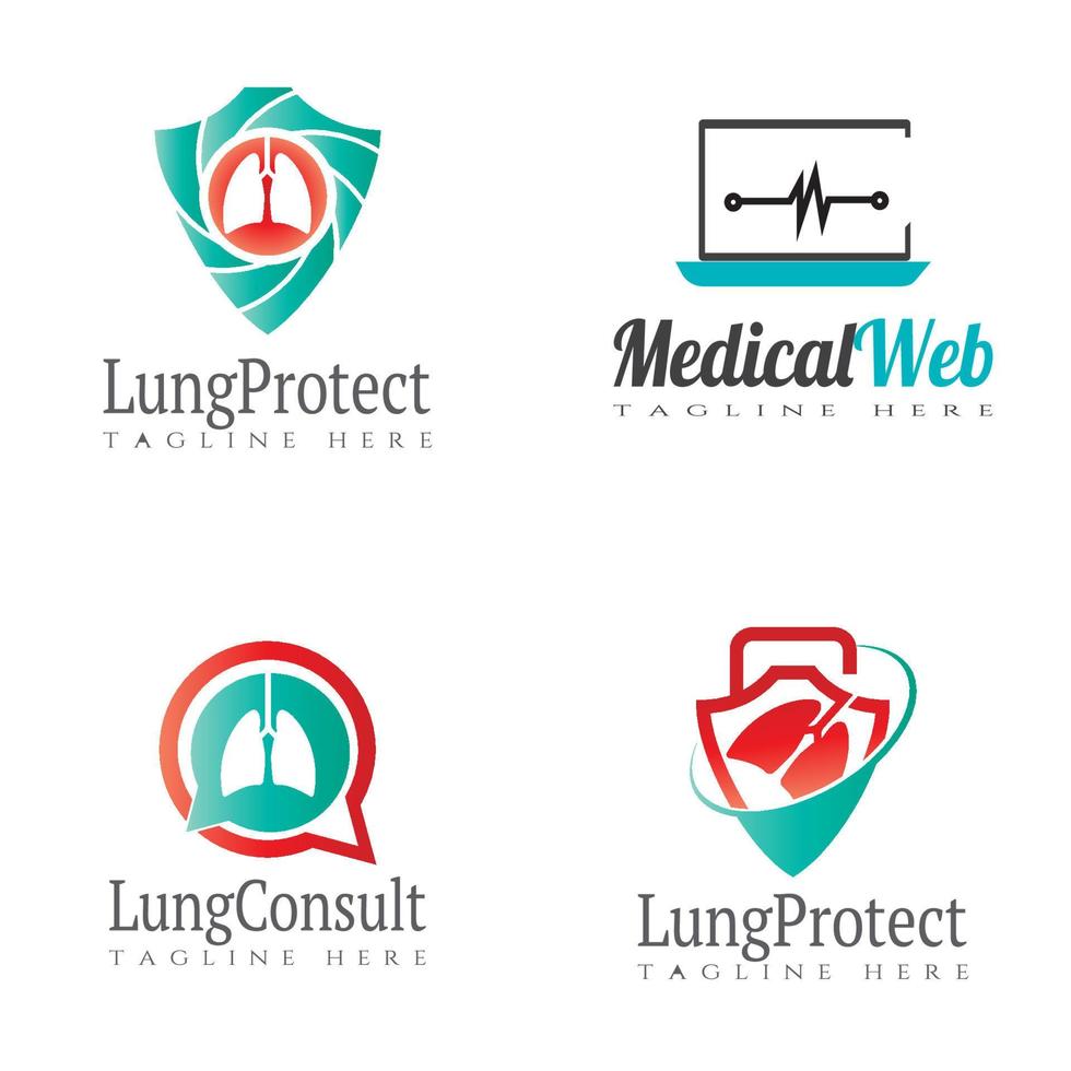 icono o logotipo de atención médica para aplicaciones o sitios web vector