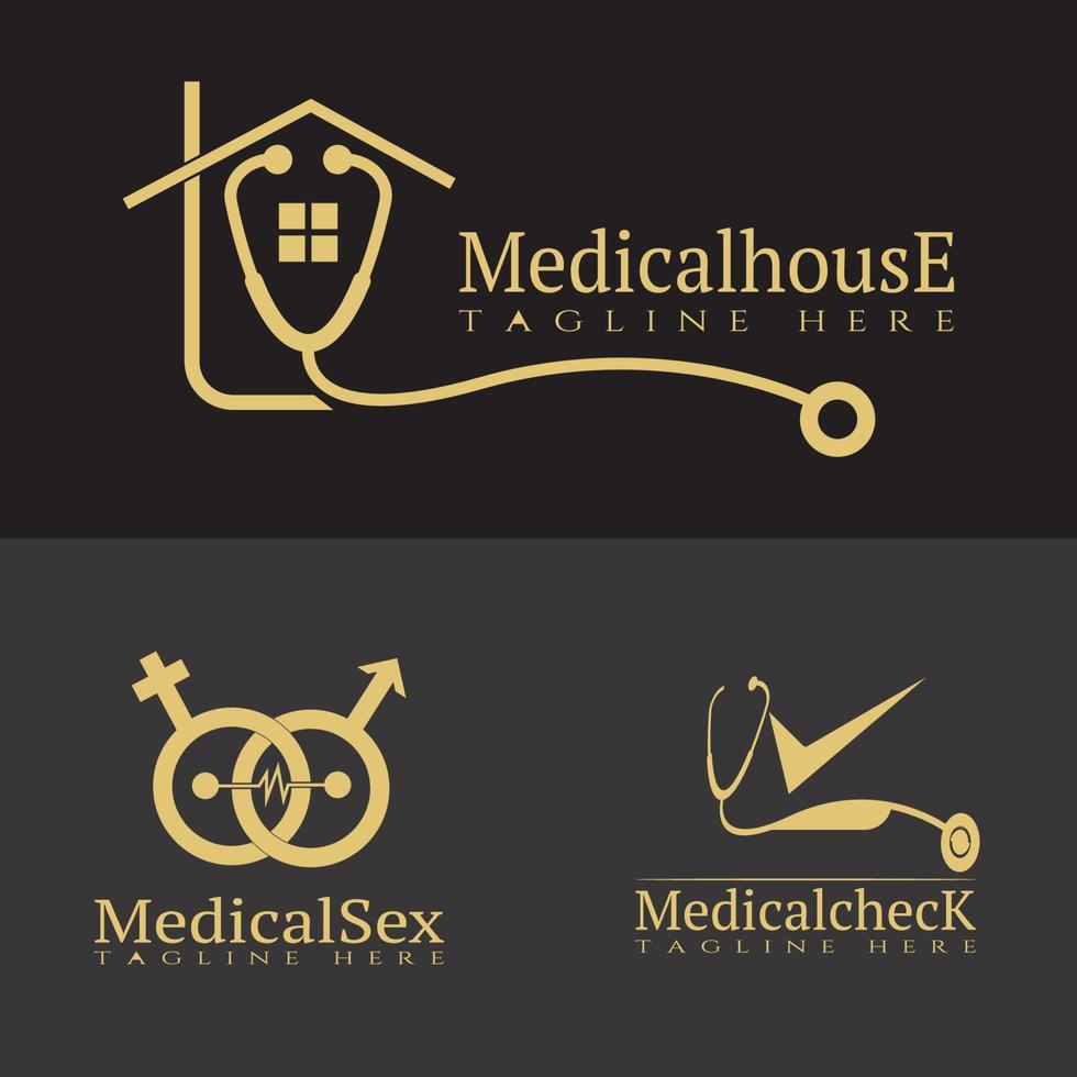 icono o logotipo de atención médica para aplicaciones o sitios web vector