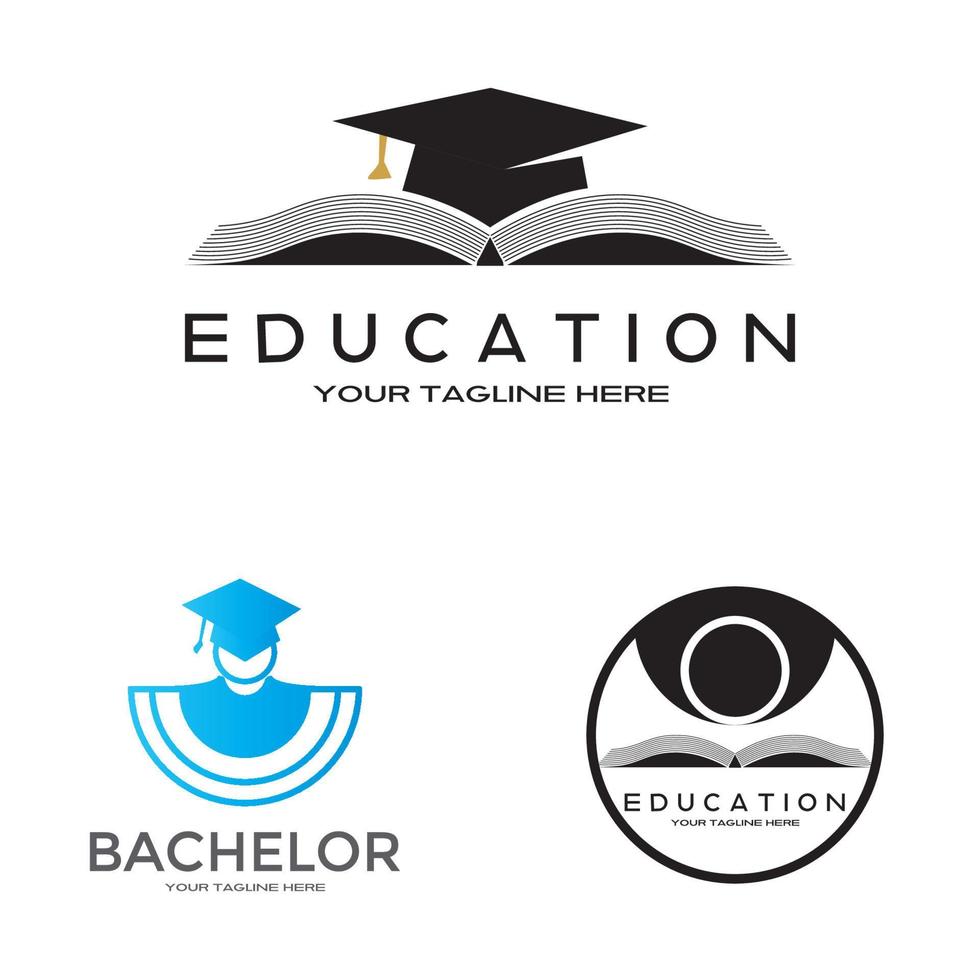 logotipo o icono de educación para aplicaciones o sitios web vector