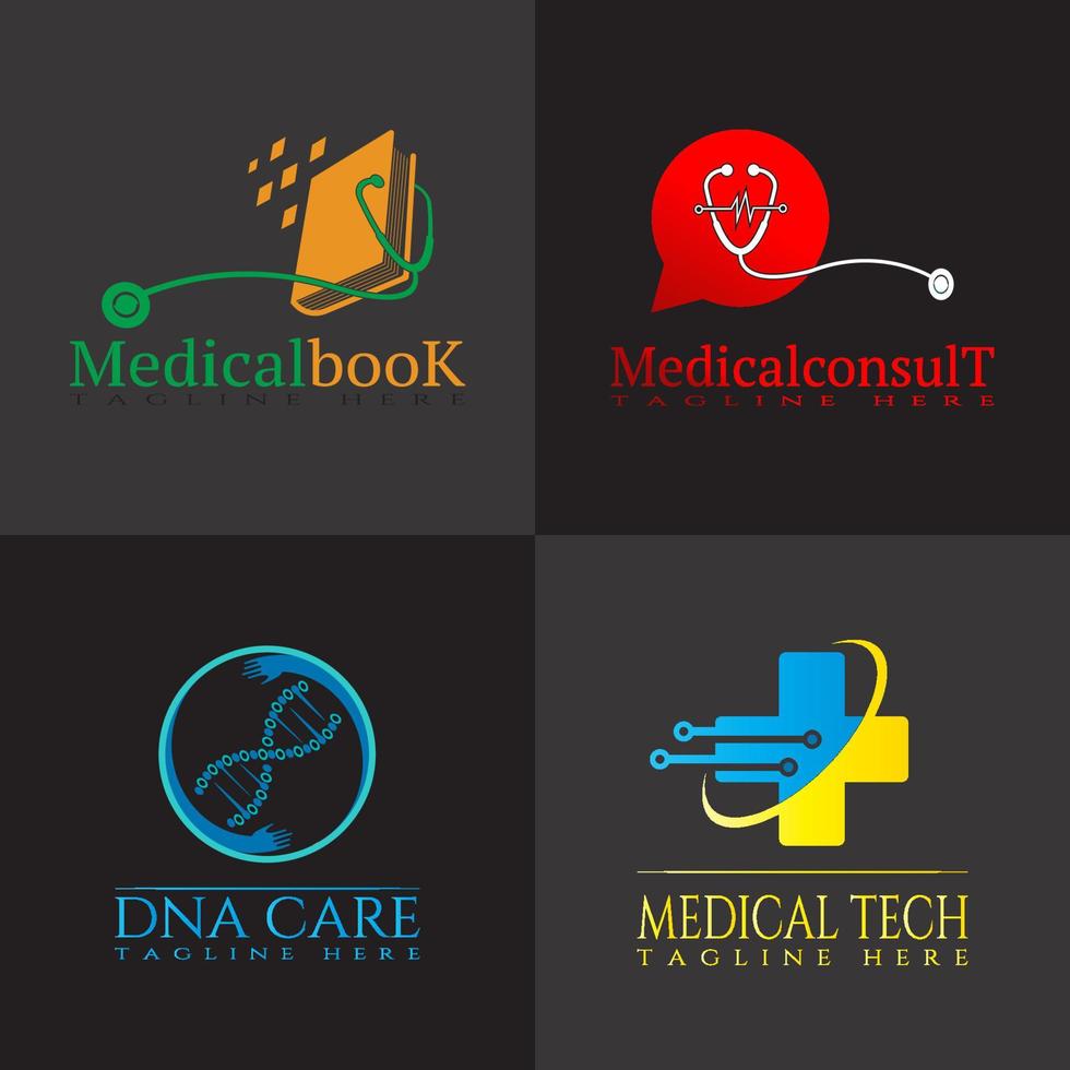 icono o logotipo de atención médica para aplicaciones o sitios web vector