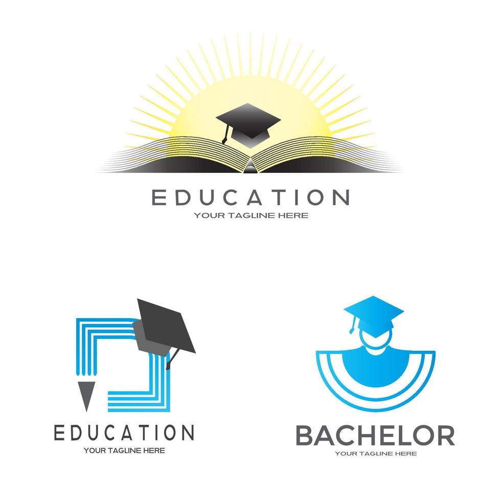 education logo or icon for apps or websites vector