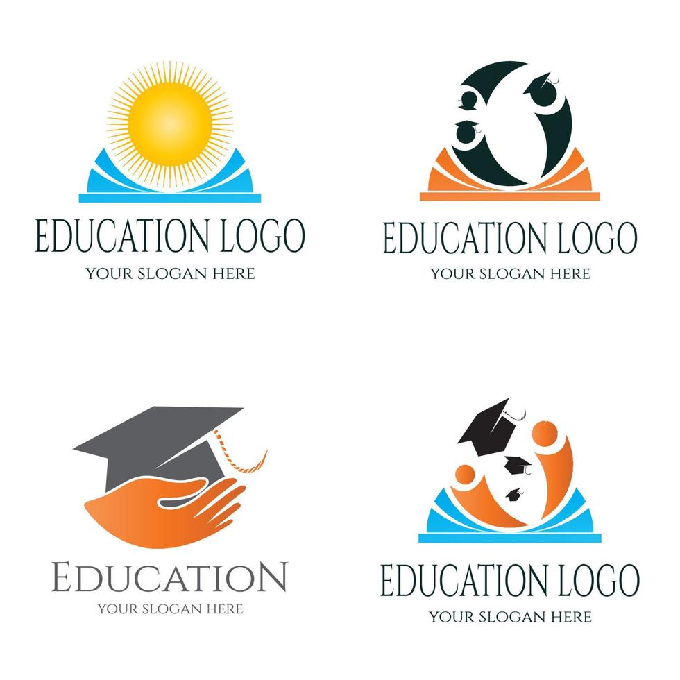 logotipo o icono de educación para aplicaciones o sitios web vector