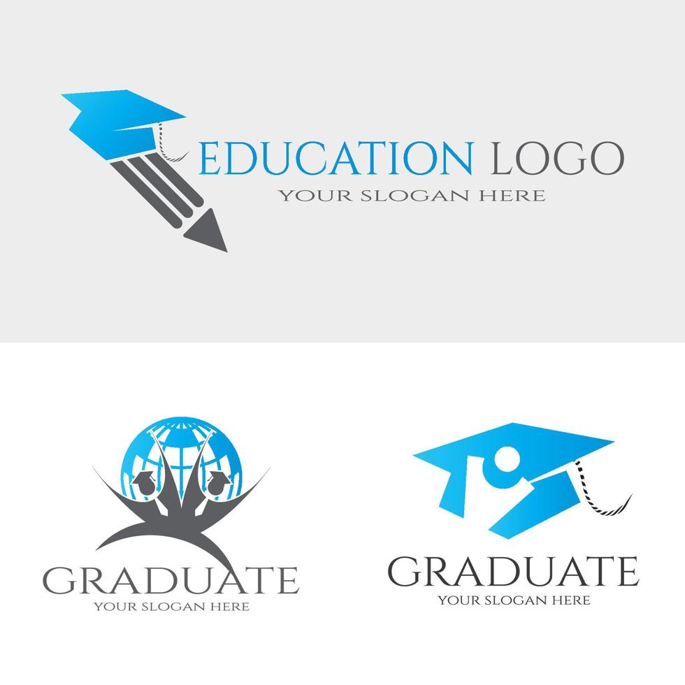 education logo or icon for apps or websites vector