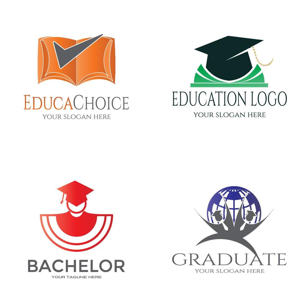 logotipo o icono de educación para aplicaciones o sitios web vector