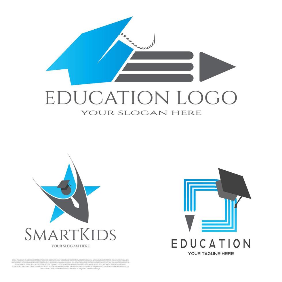 logotipo o icono de educación para aplicaciones o sitios web vector