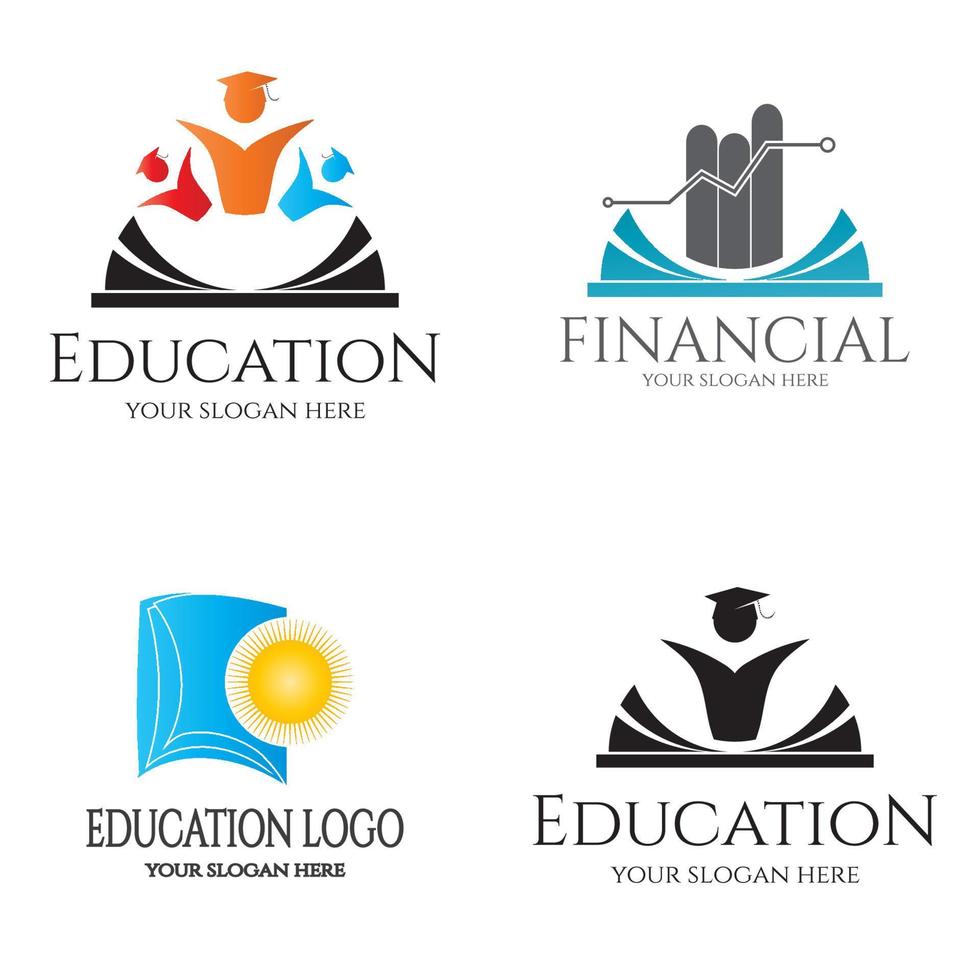 logotipo o icono de educación para aplicaciones o sitios web vector