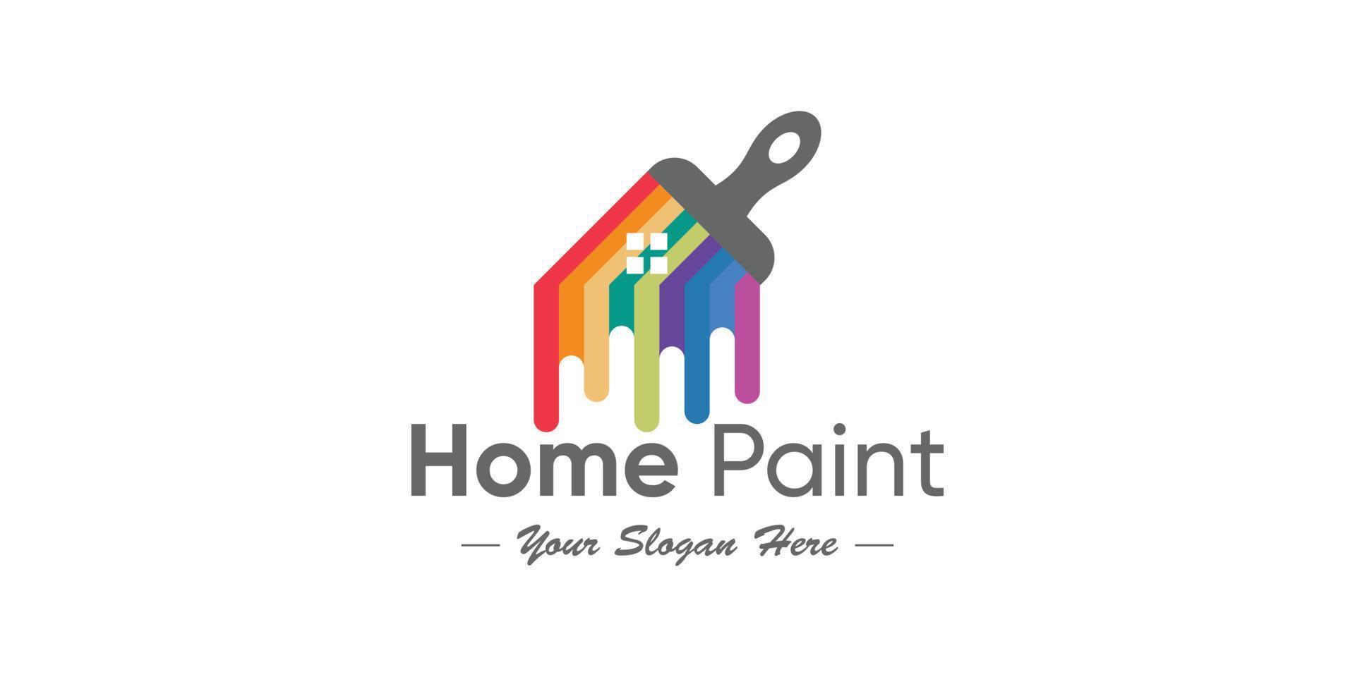 Paint logo design for business and construction Premium Vector