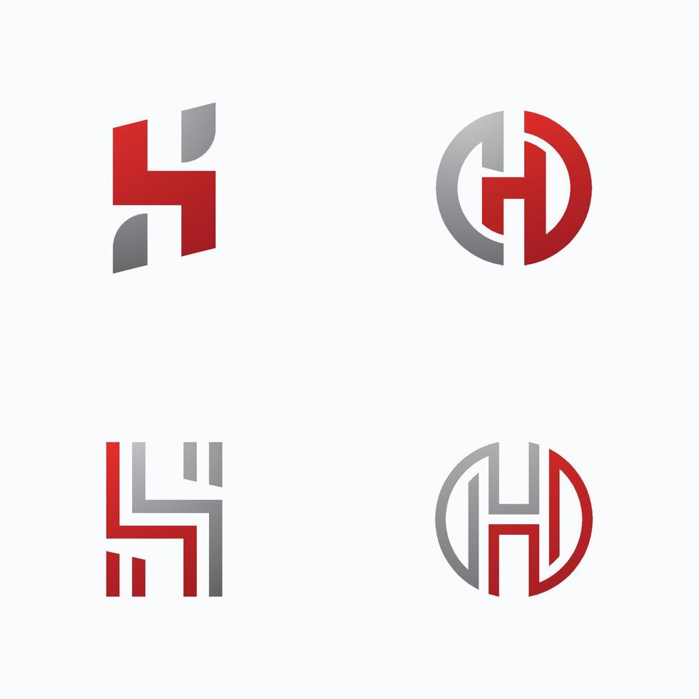 elemento de plantilla de vector de logotipo de letra h