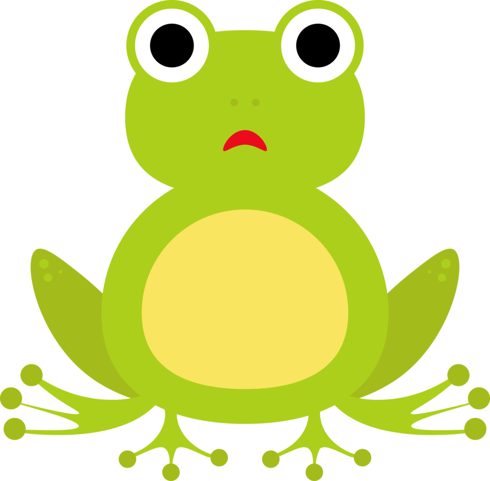 frog design illustration isolated on transparent background png