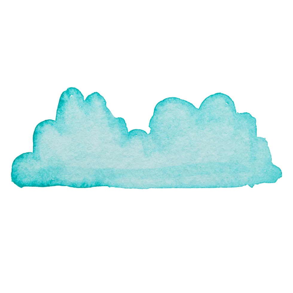 Morning cloud watercolor element png