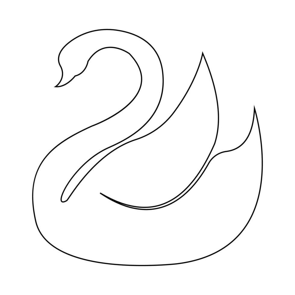 swan icon illustration vector