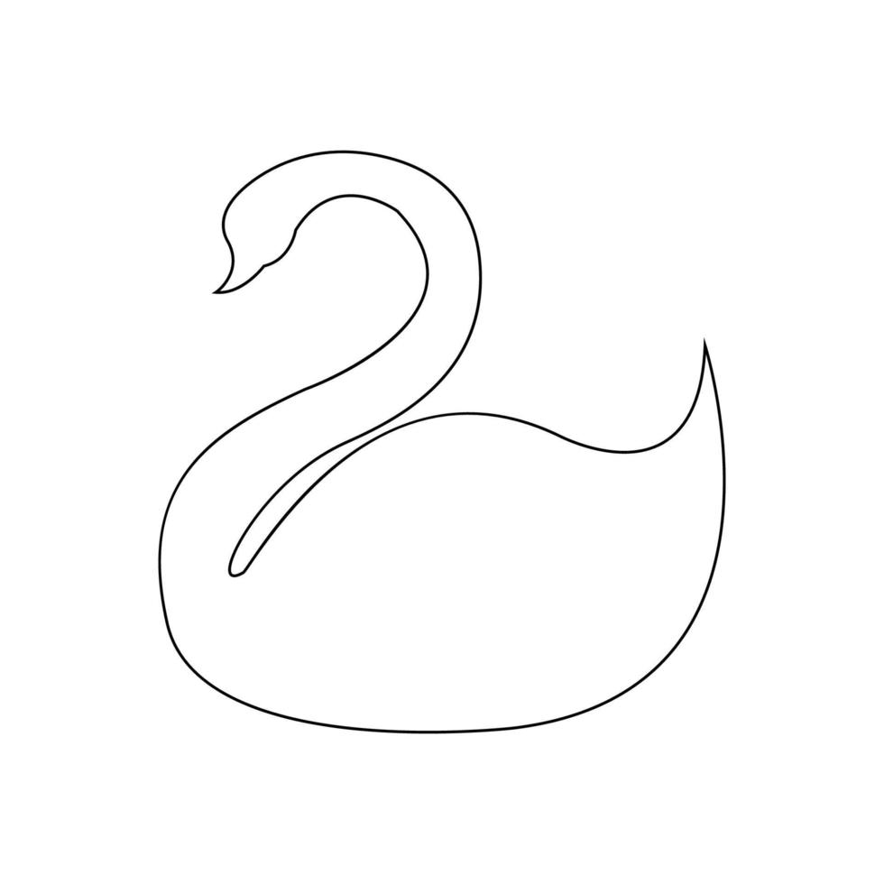 vector de ilustración de icono de cisne