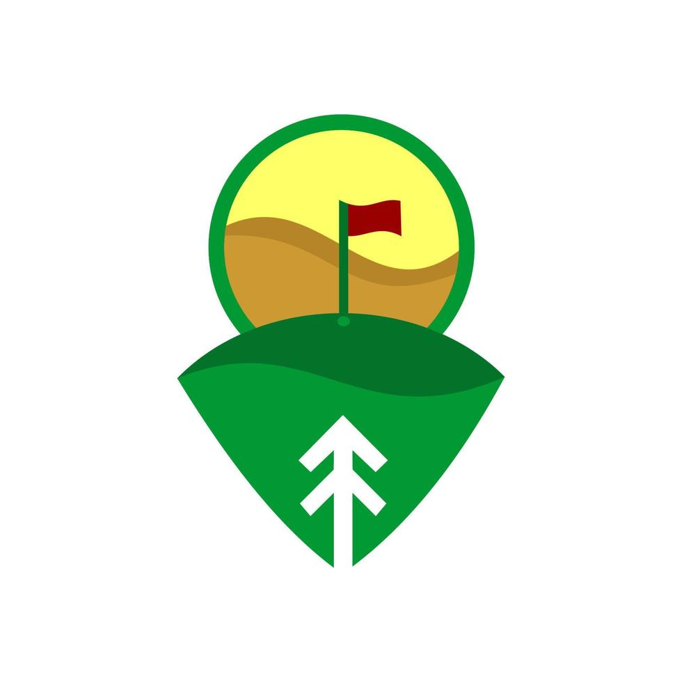 Golf club icon, symbol, elements and logo vector collection